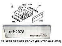 Replacement front for salad crisper drawer for Beko BCFD3V73